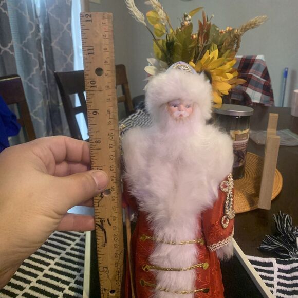 Vintage SANTA Clause Figure  10.5 inch Christmas Decorations - Made in Russia - Picture 4 of 7